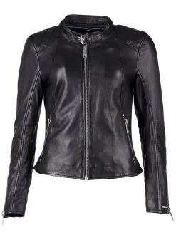 Maze Damen Lederjacke in schwarz