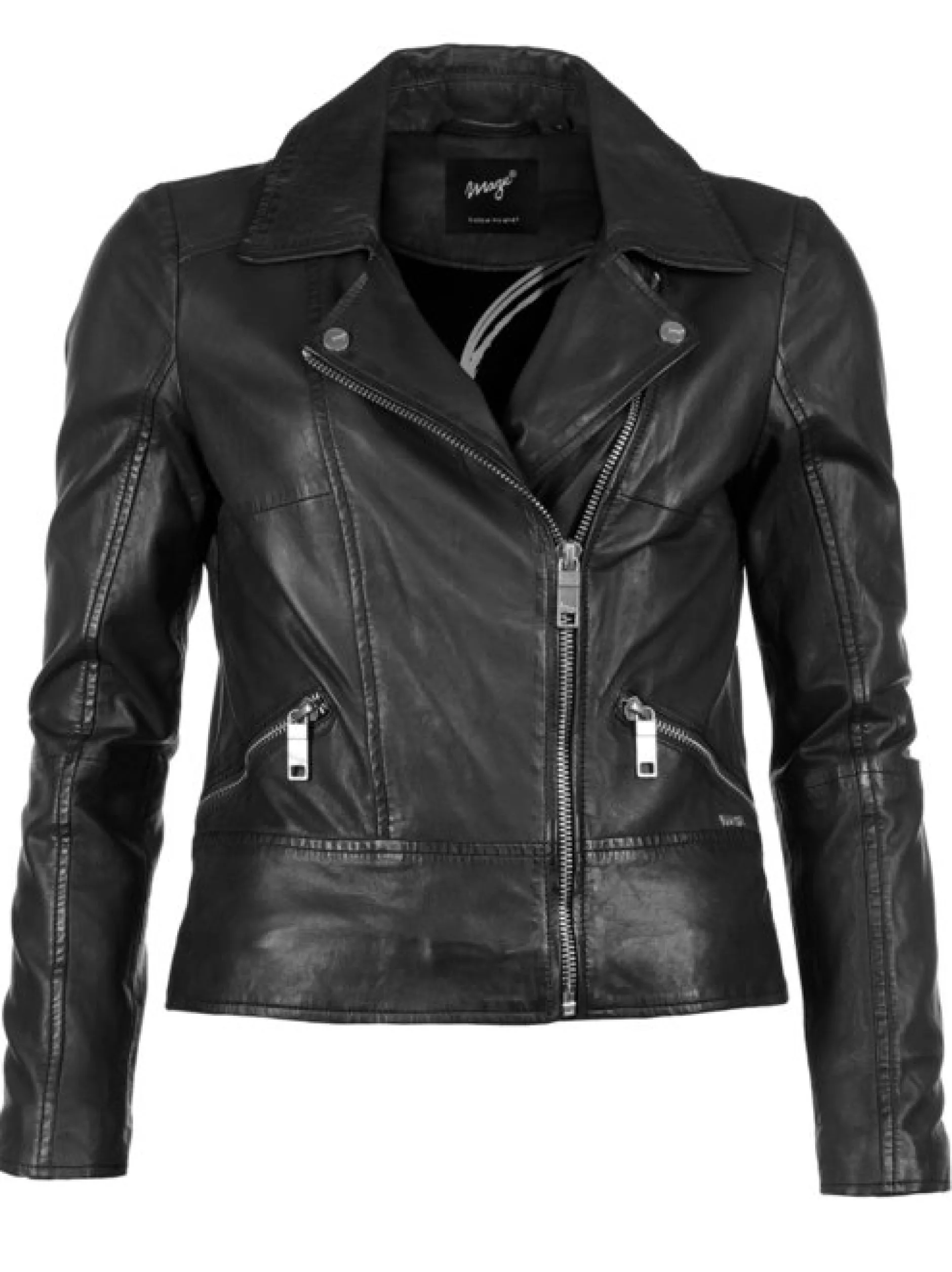 Maze Damen Lederjacke in schwarz