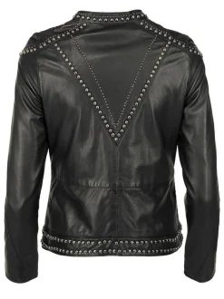 Maze Damen Lederjacke in schwarz