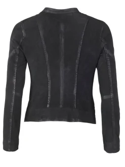 Maze Damen Lederjacke in schwarz