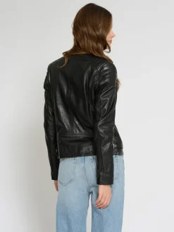 Maze Damen Lederjacke in schwarz