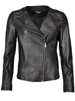 Maze Damen Lederjacke in schwarz