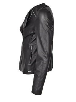 Maze Damen Lederjacke in schwarz