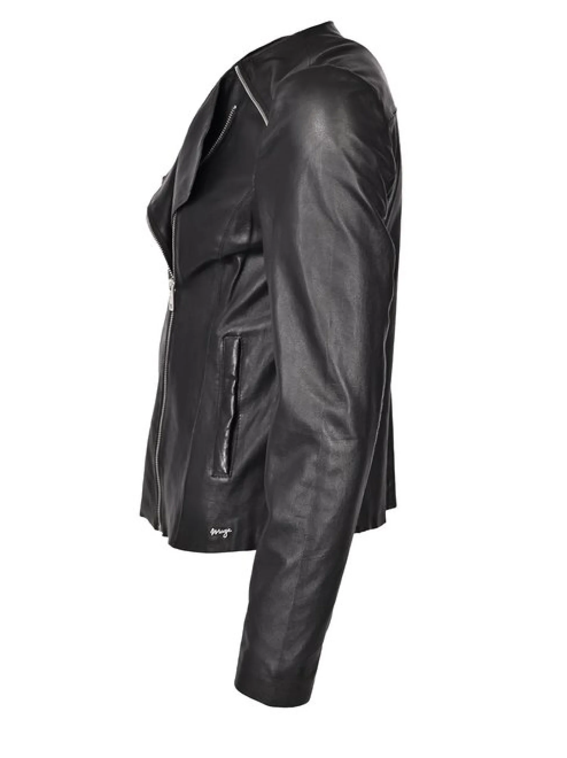 Maze Damen Lederjacke in schwarz