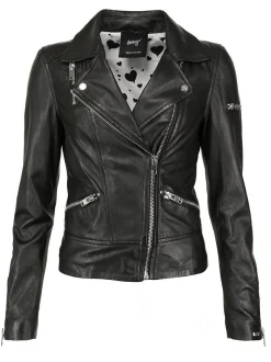 Maze Damen Lederjacke in schwarz