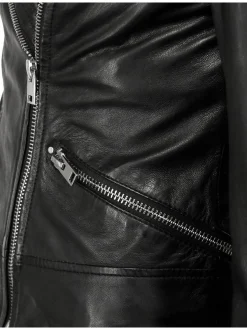 Maze Damen Lederjacke in schwarz