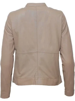 Maze Damen Lederjacke in taupe