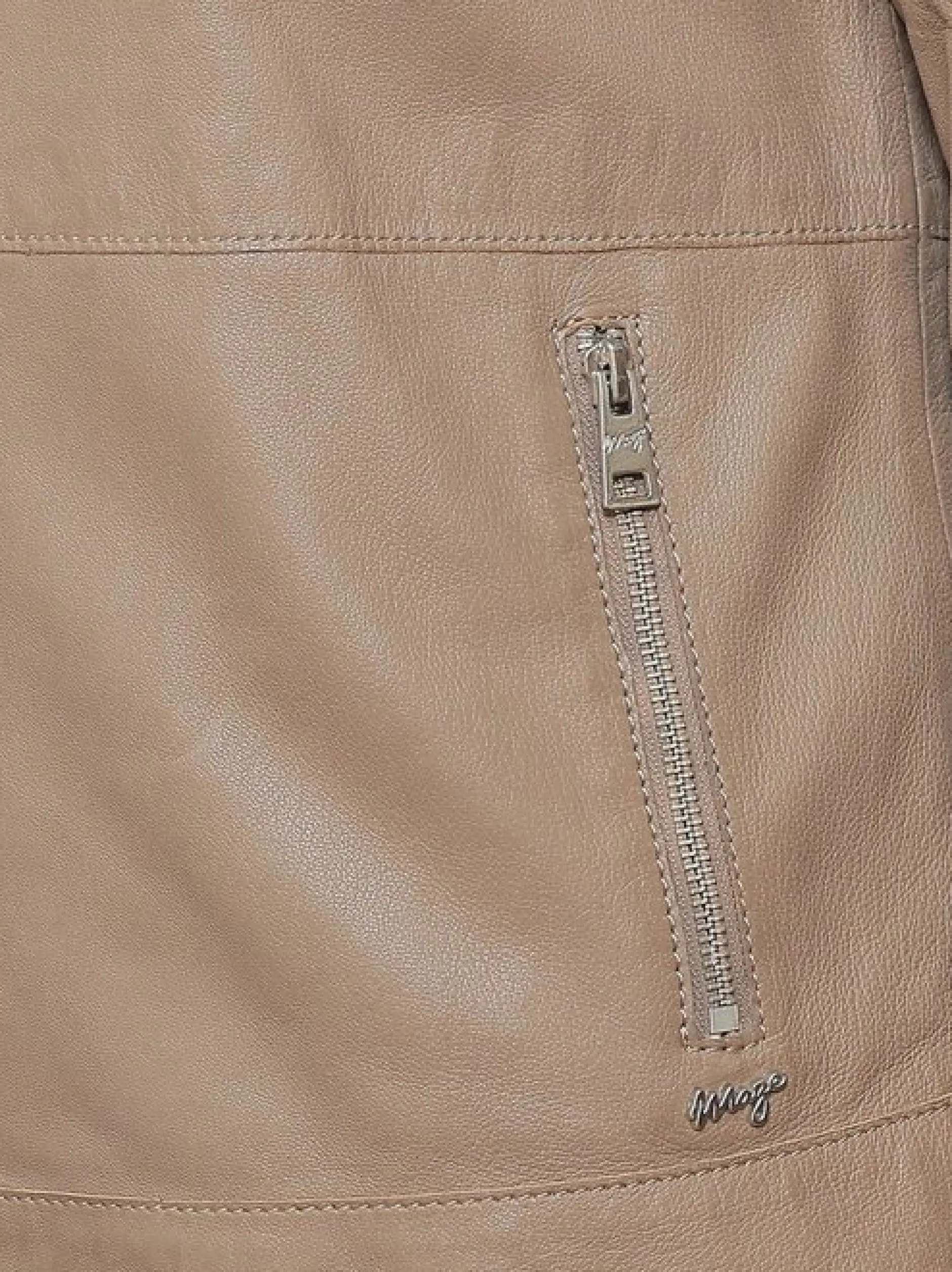 Maze Damen Lederjacke in taupe