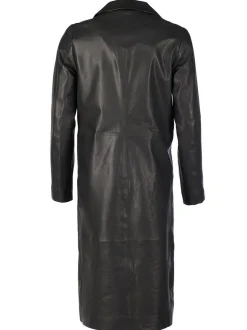 Maze Damen Ledermantel in schwarz