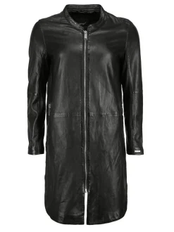 Maze Damen Ledermantel in schwarz