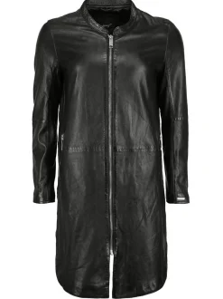 Maze Damen Ledermantel in schwarz