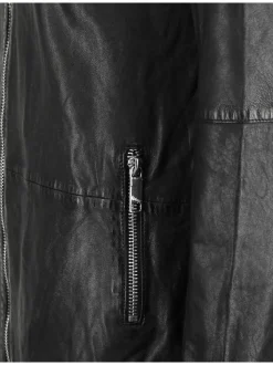 Maze Damen Ledermantel in schwarz