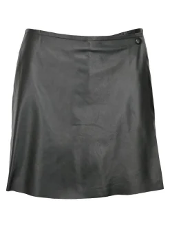 Maze Damen Lederskirt in schwarz