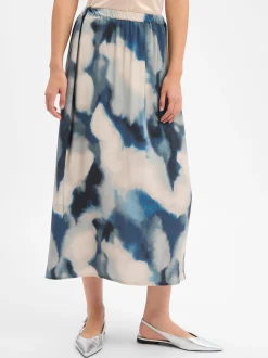 mbyM Damen Maxirock - Aveline in beige indigo