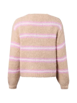 mbyM Damen Pullover mit Alpaka- und Woll-Anteil - Gatilin in beige pink
