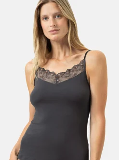 Mey Damen Spaghetti Top - Delighted in anthrazit