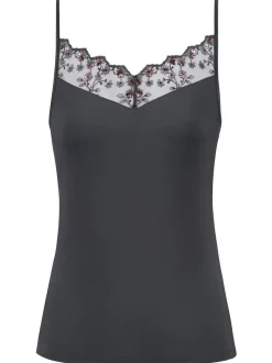 Mey Damen Spaghetti Top - Delighted in anthrazit