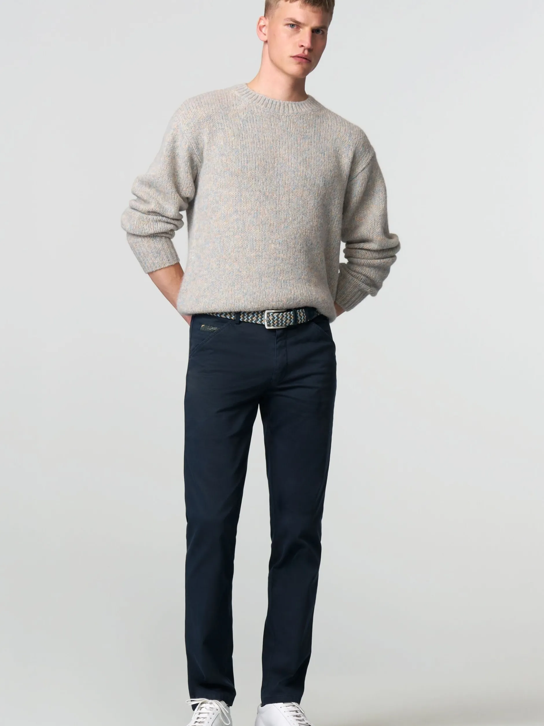 MEYER Herren Baumwollchino - Chicago in blau