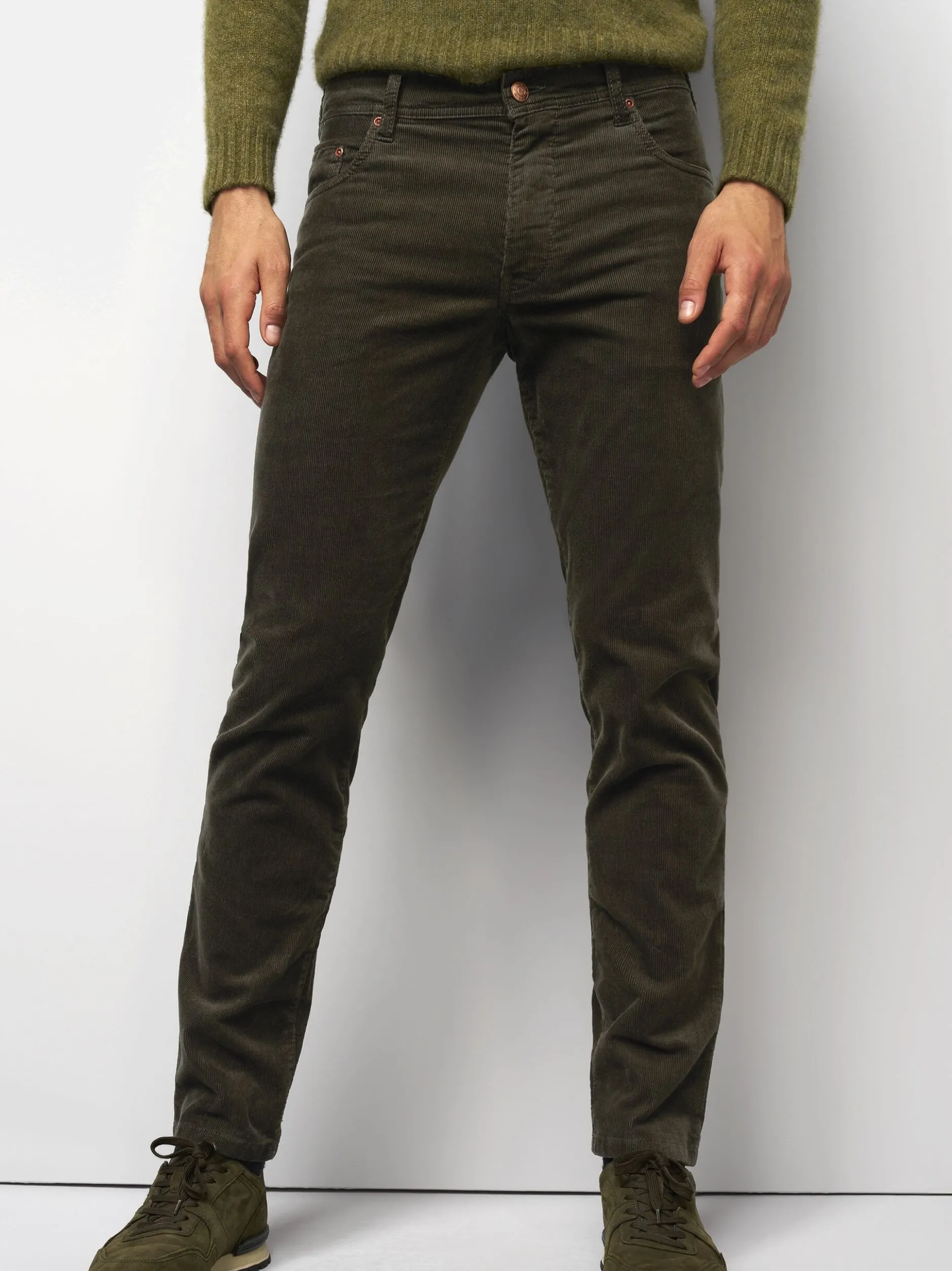 MEYER Herren Chinohose - M5 Five Pocket in grün