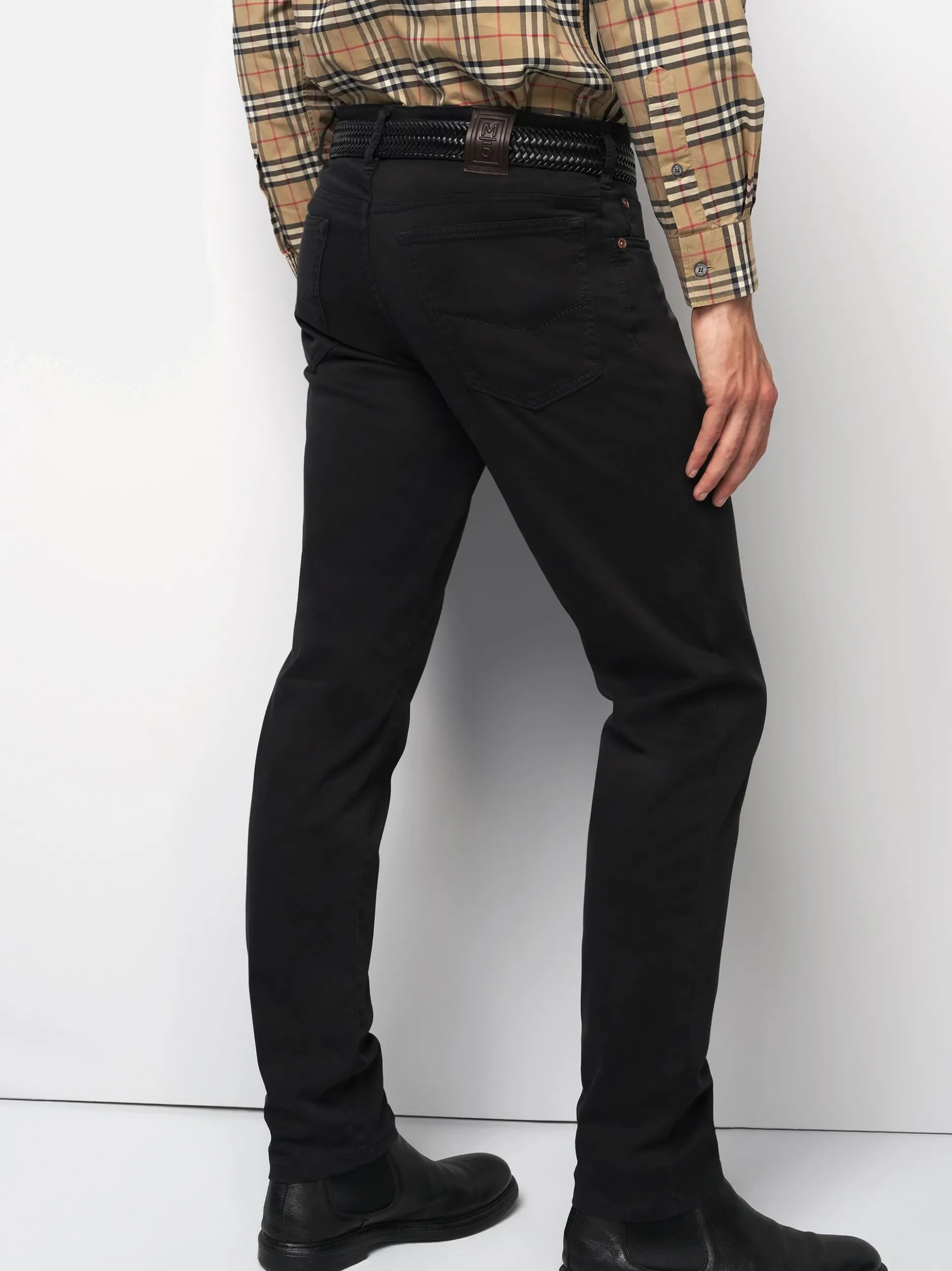 MEYER Herren Chinohose - M5 Five Pocket in schwarz