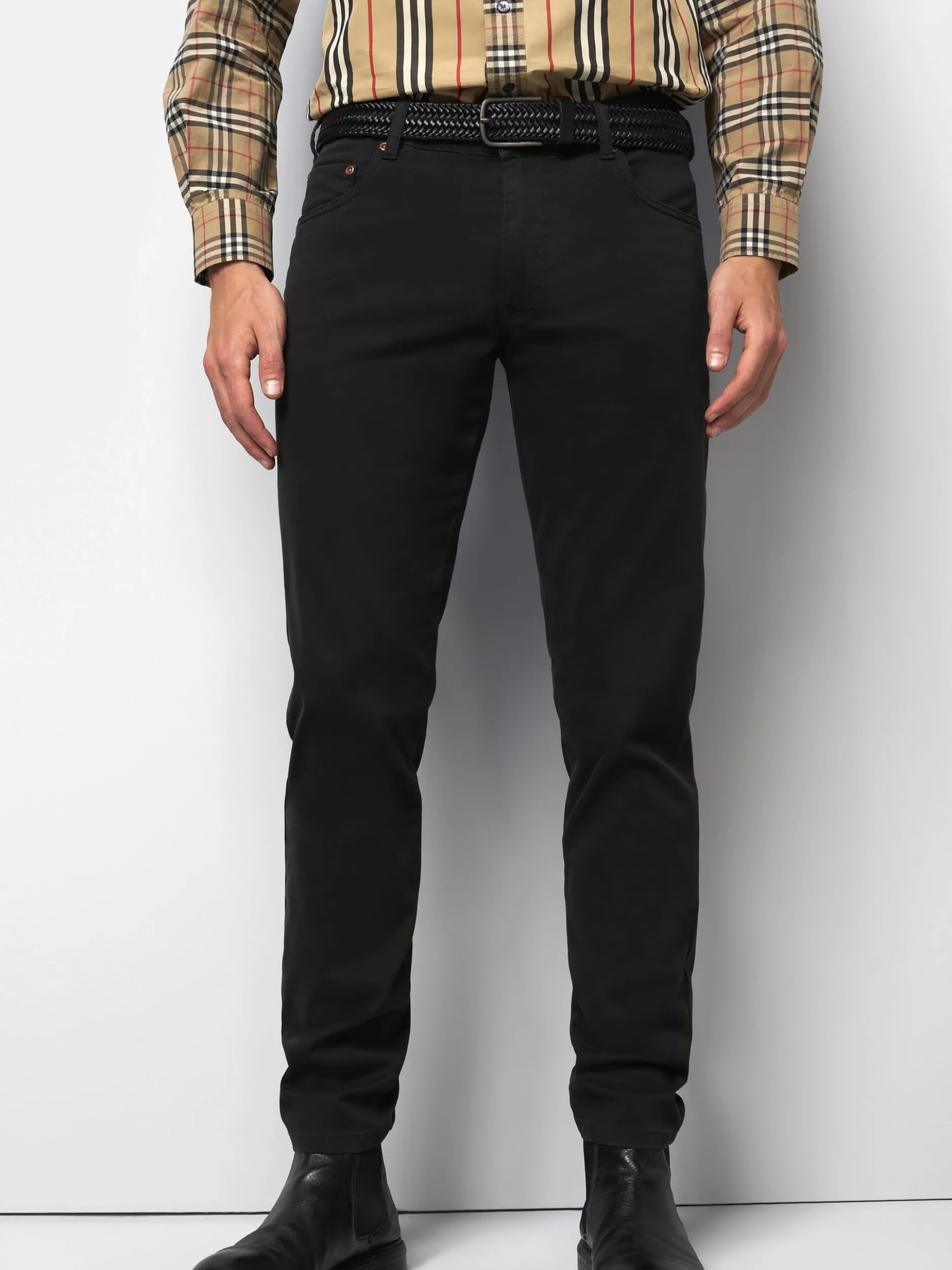 MEYER Herren Chinohose - M5 Five Pocket in schwarz