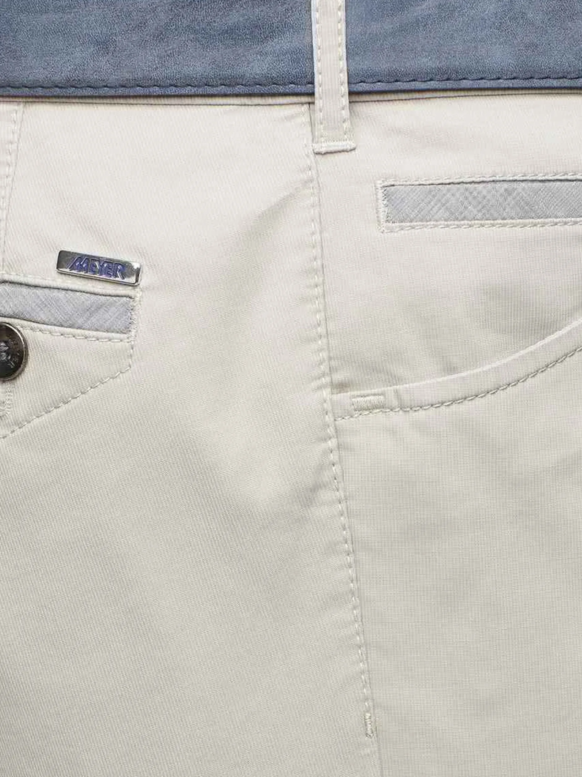 MEYER Herren Hose Dublin in beige - Länge: verkürzt