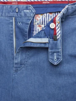 MEYER Herren Jeanshose - Oslo in hellblau - Länge: lang