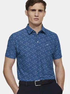 MEYER Herren Polo - Phil in blau - Ärmel: kurzarm