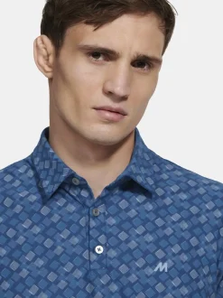 MEYER Herren Polo - Phil in blau - Ärmel: kurzarm