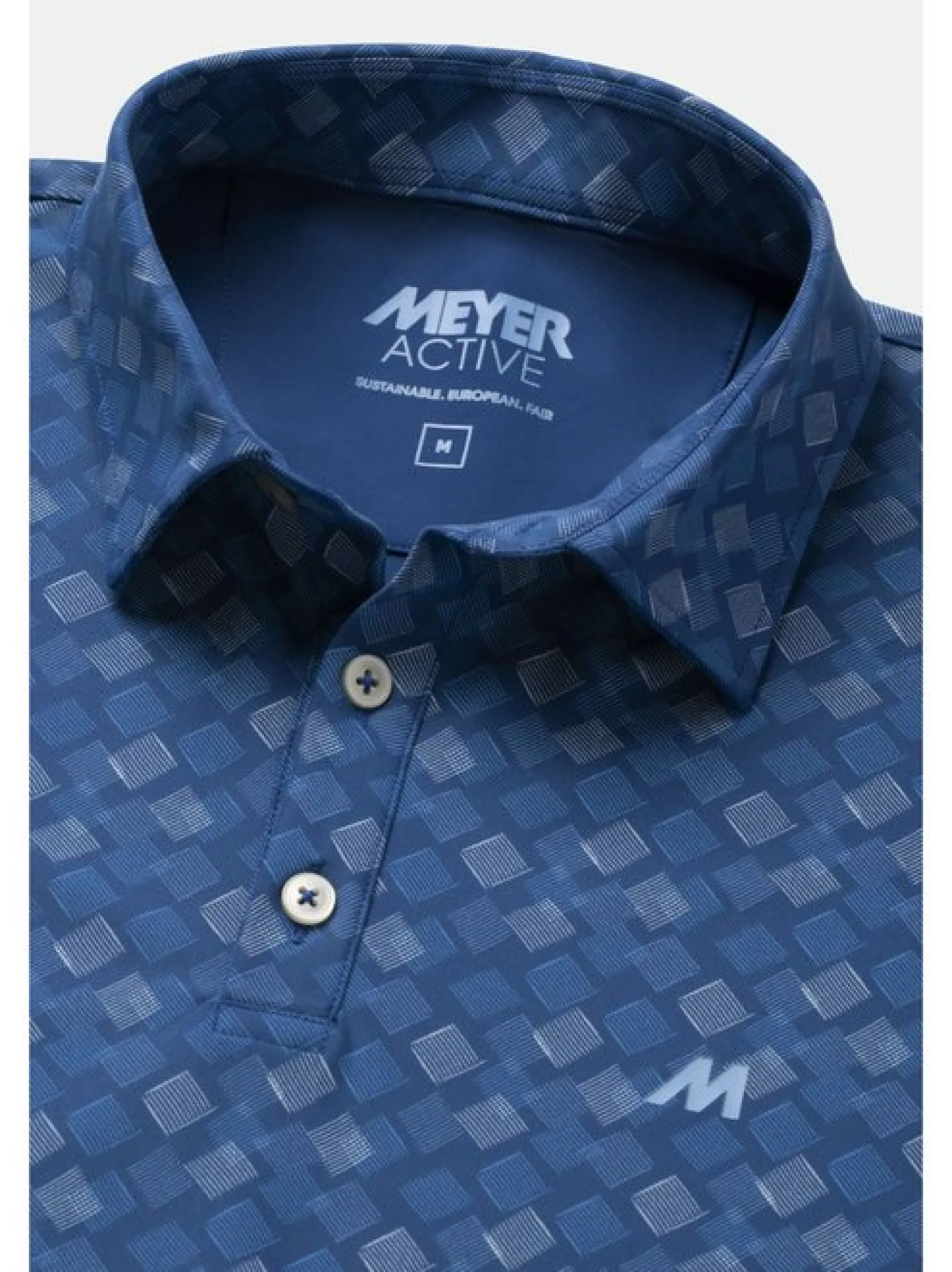 MEYER Herren Polo - Phil in blau - Ärmel: kurzarm