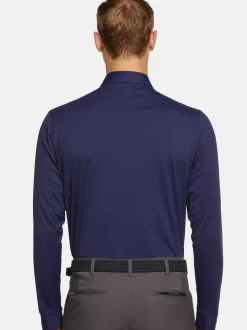 MEYER Herren Poloshirt - Bryson in blau - Ärmel: langarm