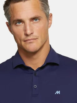 MEYER Herren Poloshirt - Tiger in blau - Ärmel: kurzarm