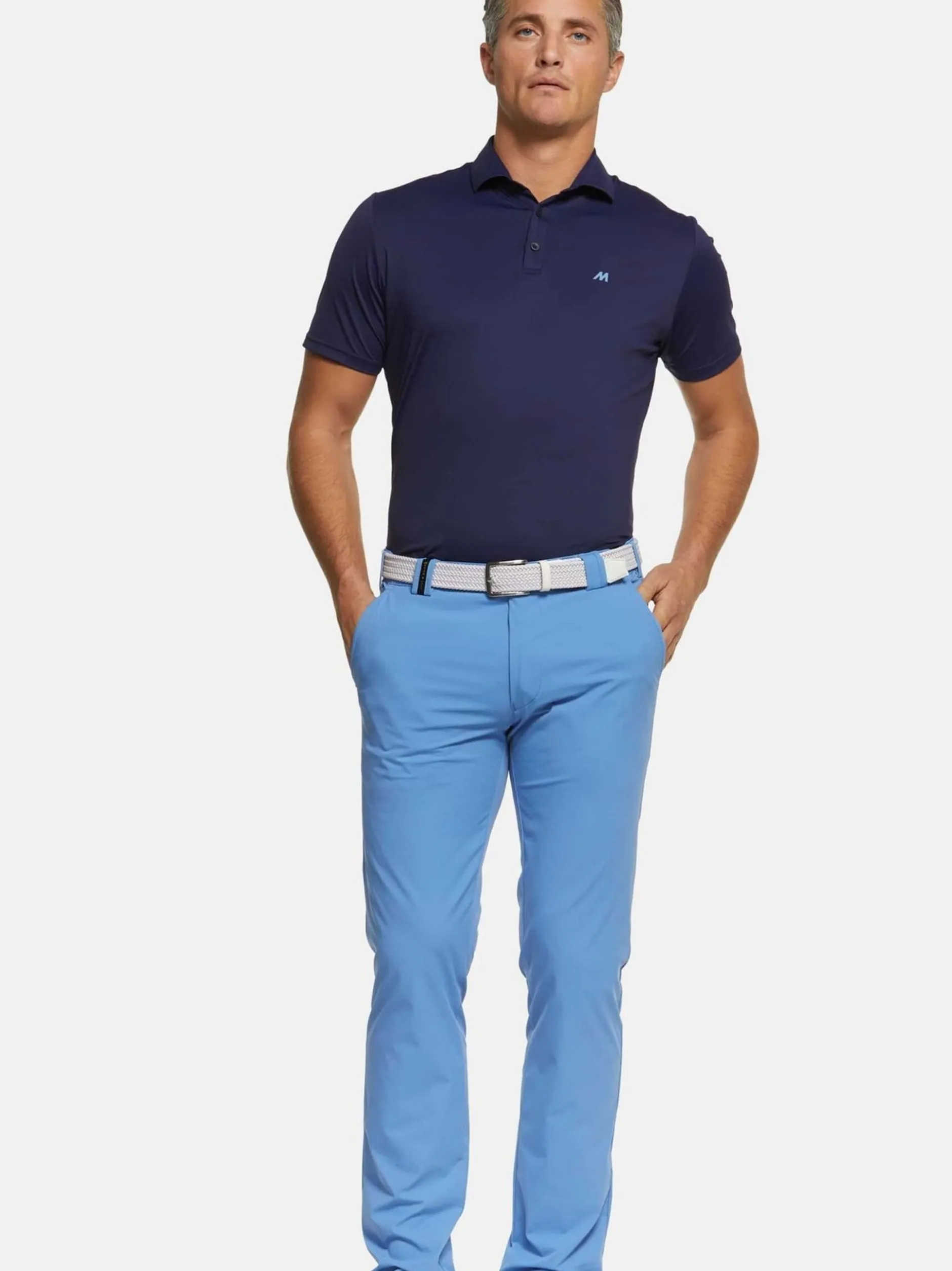 MEYER Herren Poloshirt - Tiger in blau - Ärmel: kurzarm