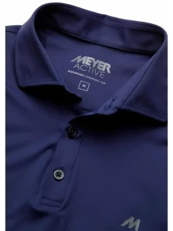 MEYER Herren Poloshirt - Tiger in blau - Ärmel: kurzarm