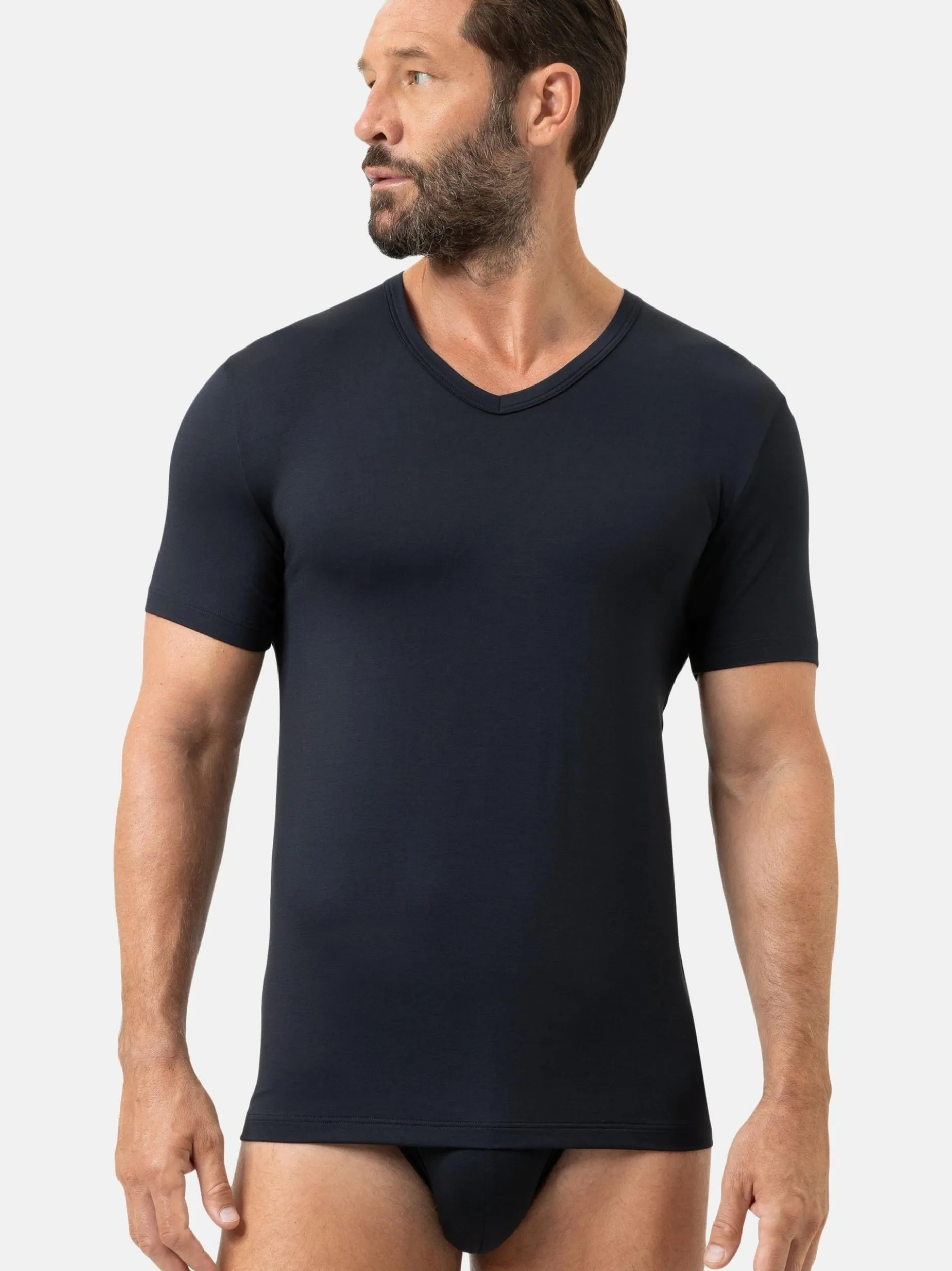 Mey Herren Unterziehshirts im 2er-Pack in marine