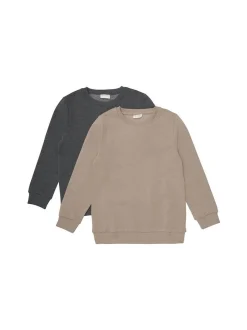 Minymo Jungen Rundhalspullover - MISweatshirt in braun