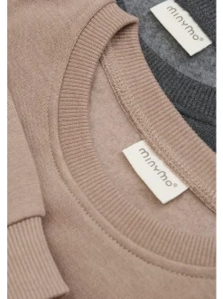 Minymo Jungen Rundhalspullover - MISweatshirt in braun