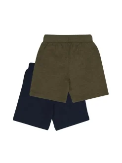 Minymo Jungen Sweatshorts - MIBoys 2er-Pack in oliv