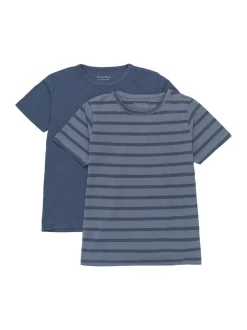 Minymo Jungen T-Shirt in blau - Ausschnitt: Rundhals