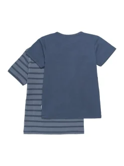Minymo Jungen T-Shirt in blau - Ausschnitt: Rundhals