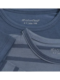 Minymo Jungen T-Shirt in blau - Ausschnitt: Rundhals
