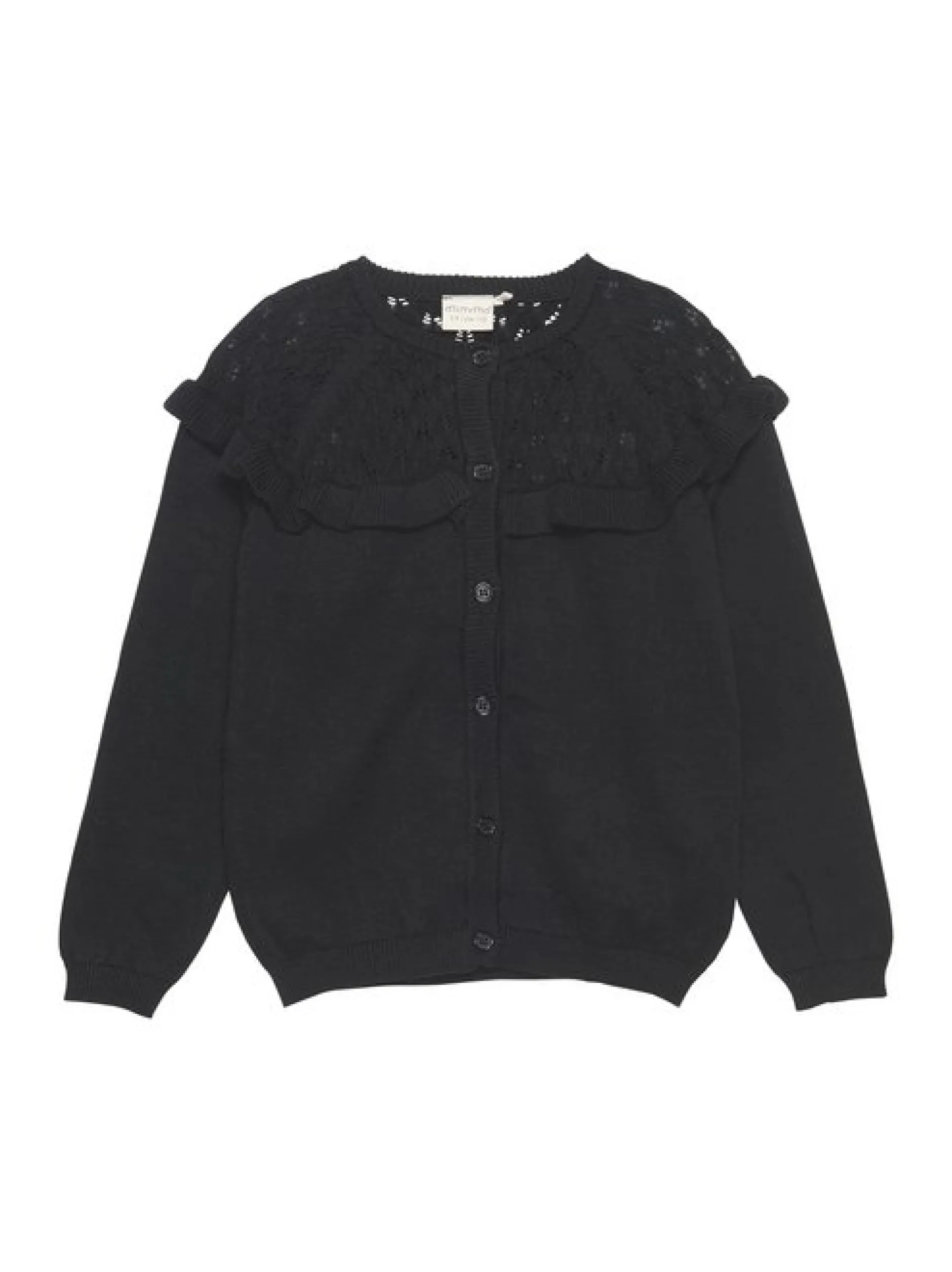 Minymo Mädchen Strickjacke - MICardigan in schwarz