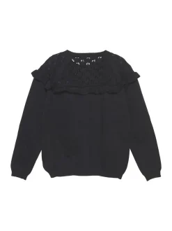 Minymo Mädchen Strickjacke - MICardigan in schwarz