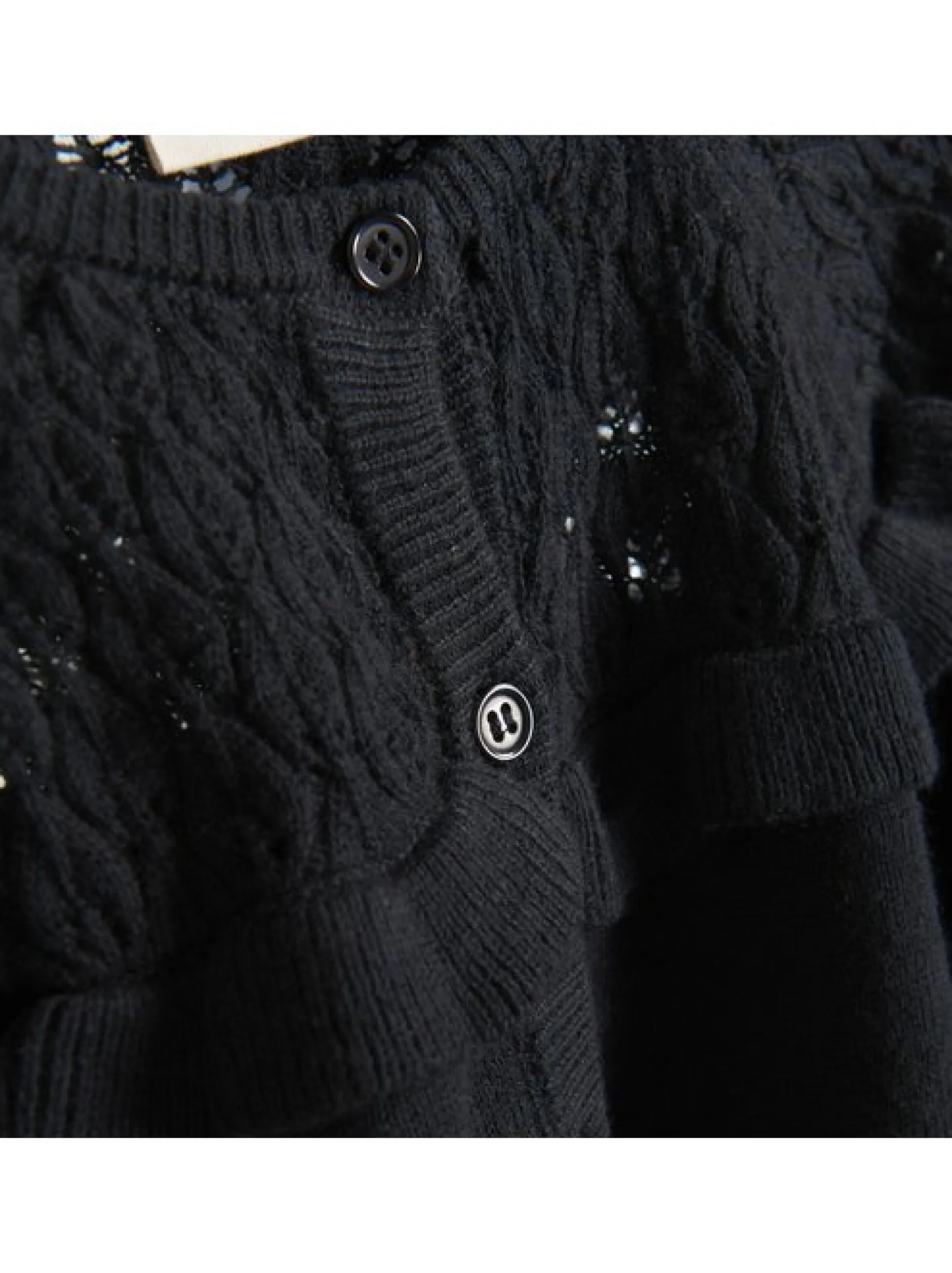 Minymo Mädchen Strickjacke - MICardigan in schwarz