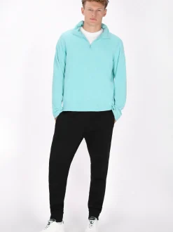 Mo Herren Fleecepullover in türkis
