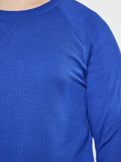 Mo Herren Pullover in blau - Ausschnitt: Rundhals