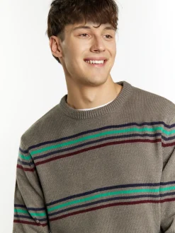 Mo Herren Pullover in grau - Ausschnitt: Rundhals