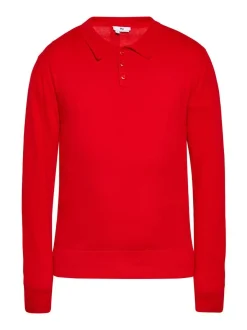 Mo Herren Pullover in rot - Ausschnitt: ohne Kragen