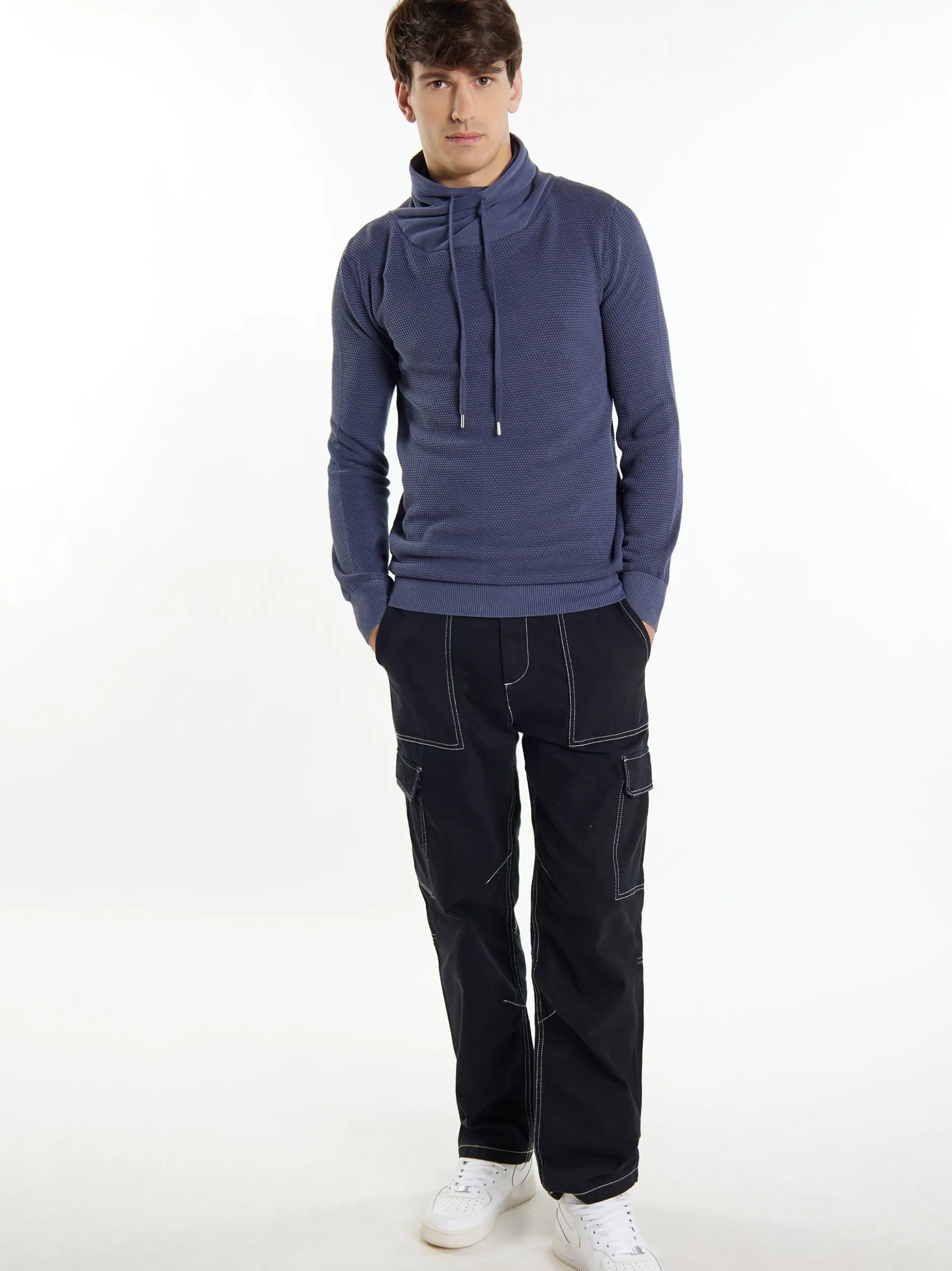 Mo Herren Strickpullover in marine