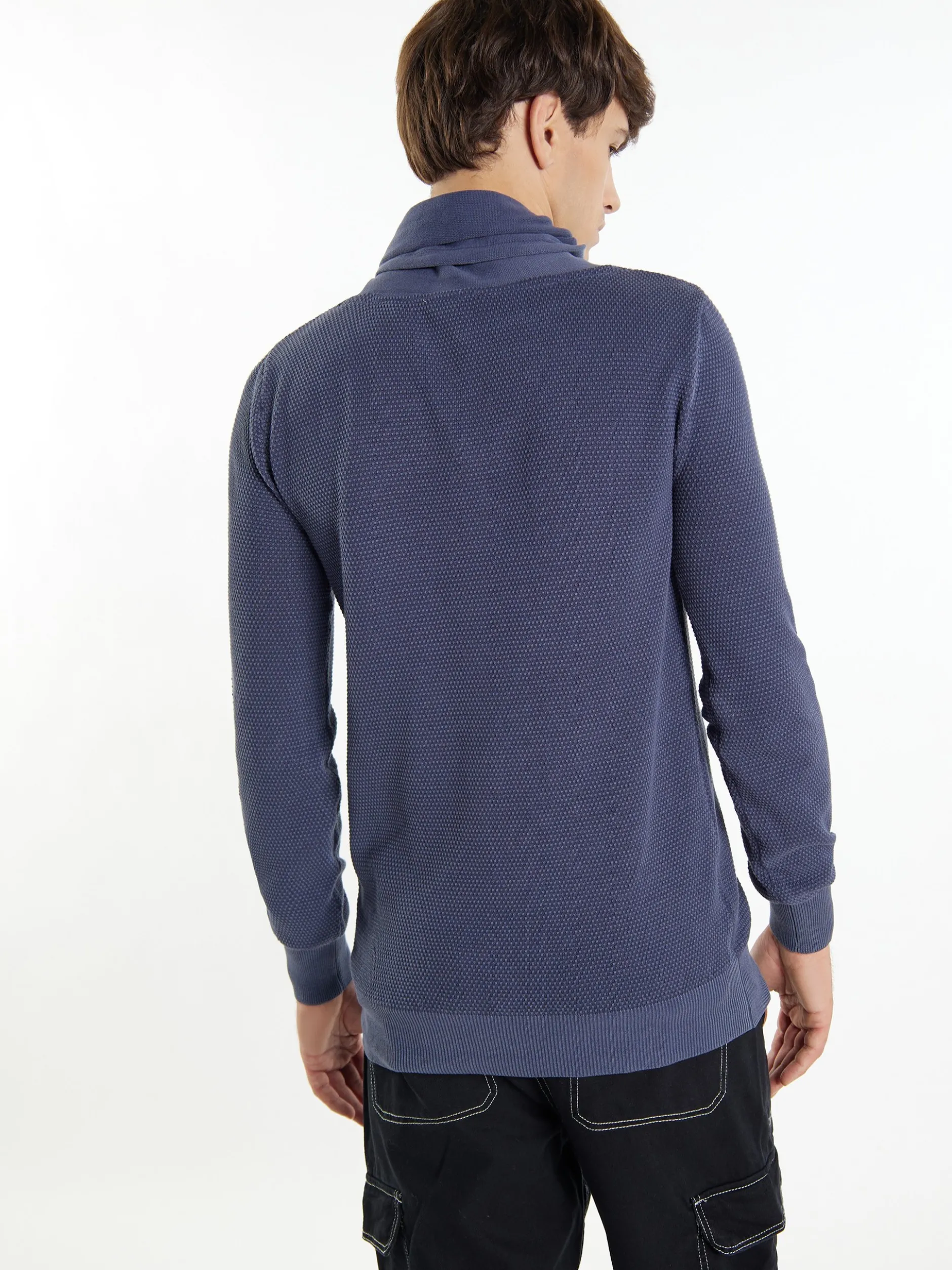 Mo Herren Strickpullover in marine